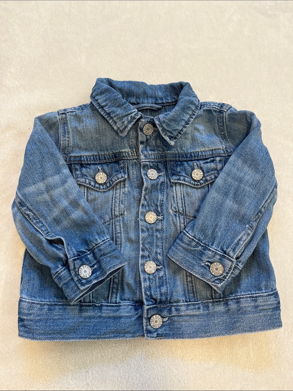 Baby Jean Jacket - Medium Blue Stonewash 6-12 Mo.